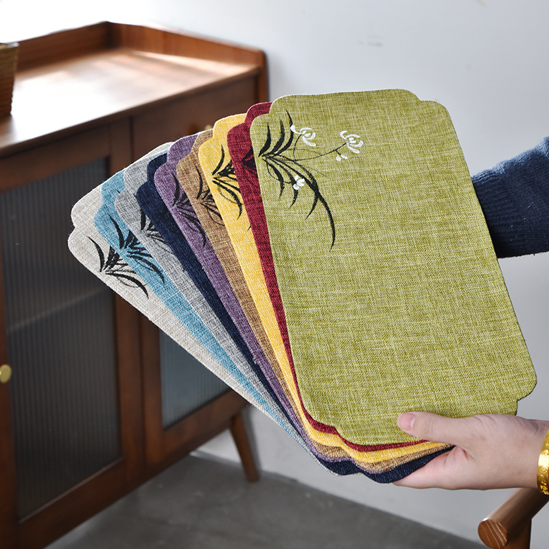 Čajna podloška od platna, ručno oslikana, moderni stil, pakiranje u OPP vrećici