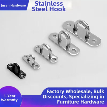 Nerūdijančio plieno kabli kablys lubų ventiliatoriui su šviestuvu – U formos kabliukas, modelis Stainless steel hook, prekės ženklas Jusen Hardware, blizgus paviršius, modernus minimalistinis stilius