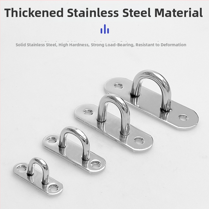 Nerūdijančio plieno kabli kablys lubų ventiliatoriui su šviestuvu – U formos kabliukas, modelis Stainless steel hook, prekės ženklas Jusen Hardware, blizgus paviršius, modernus minimalistinis stilius