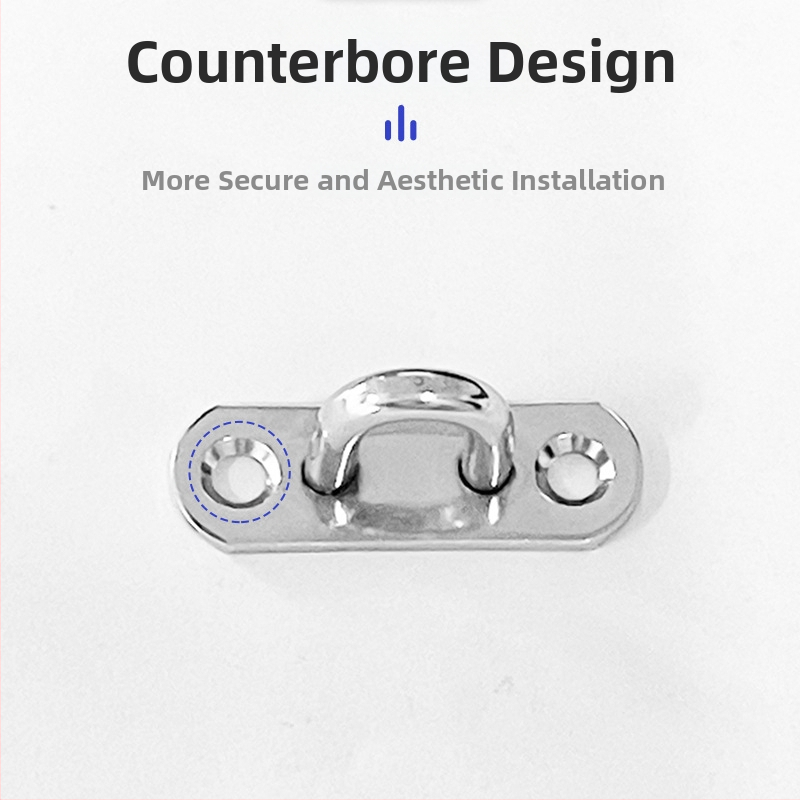 Nerūdijančio plieno kabli kablys lubų ventiliatoriui su šviestuvu – U formos kabliukas, modelis Stainless steel hook, prekės ženklas Jusen Hardware, blizgus paviršius, modernus minimalistinis stilius