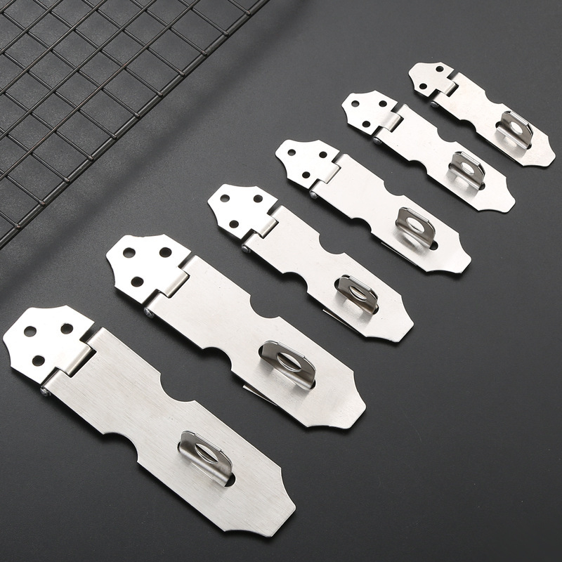 Nerūdijančio plieno užrakinimo plokštė, modelis 06 Lock Card, skirta stalčiams, spintelėms, medinėms dėžėms, langams ir durims, paviršiaus apdaila wire-drawing, šiuolaikinis paprastumas