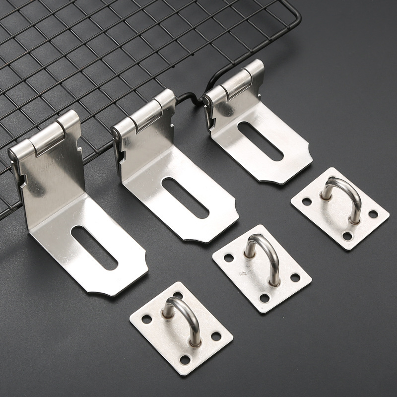 Nerūdijančio plieno užrakinimo plokštė, modelis 06 Lock Card, skirta stalčiams, spintelėms, medinėms dėžėms, langams ir durims, paviršiaus apdaila wire-drawing, šiuolaikinis paprastumas