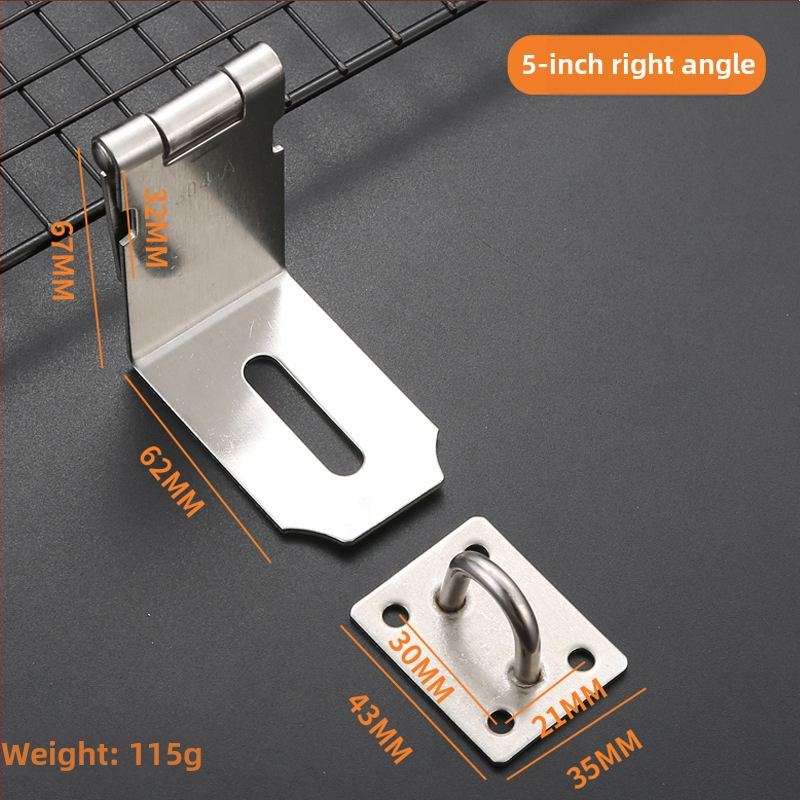 Nerūdijančio plieno užrakinimo plokštė, modelis 06 Lock Card, skirta stalčiams, spintelėms, medinėms dėžėms, langams ir durims, paviršiaus apdaila wire-drawing, šiuolaikinis paprastumas