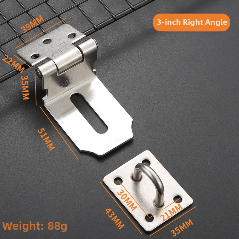 Nerūdijančio plieno užrakinimo plokštė, modelis 06 Lock Card, skirta stalčiams, spintelėms, medinėms dėžėms, langams ir durims, paviršiaus apdaila wire-drawing, šiuolaikinis paprastumas