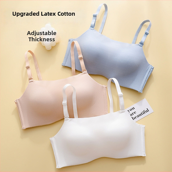 Χωρίς ραφές γυναικείο σουτιέν για μικρό στήθος, κάλυψη 3/4, αποσπώμενες διπλές στράπες, πίσω κλείσιμο με τρεις σειρές αγκράφες, νάιλον ύφασμα