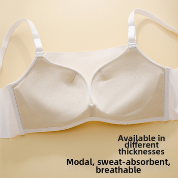 Χωρίς ραφές γυναικείο σουτιέν για μικρό στήθος, κάλυψη 3/4, αποσπώμενες διπλές στράπες, πίσω κλείσιμο με τρεις σειρές αγκράφες, νάιλον ύφασμα