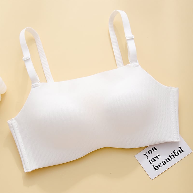 Χωρίς ραφές γυναικείο σουτιέν για μικρό στήθος, κάλυψη 3/4, αποσπώμενες διπλές στράπες, πίσω κλείσιμο με τρεις σειρές αγκράφες, νάιλον ύφασμα