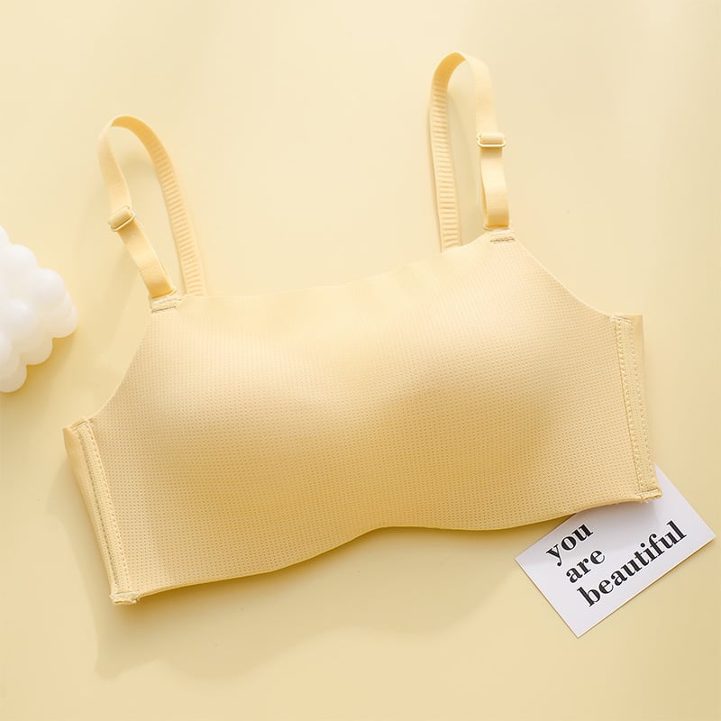 Χωρίς ραφές γυναικείο σουτιέν για μικρό στήθος, κάλυψη 3/4, αποσπώμενες διπλές στράπες, πίσω κλείσιμο με τρεις σειρές αγκράφες, νάιλον ύφασμα
