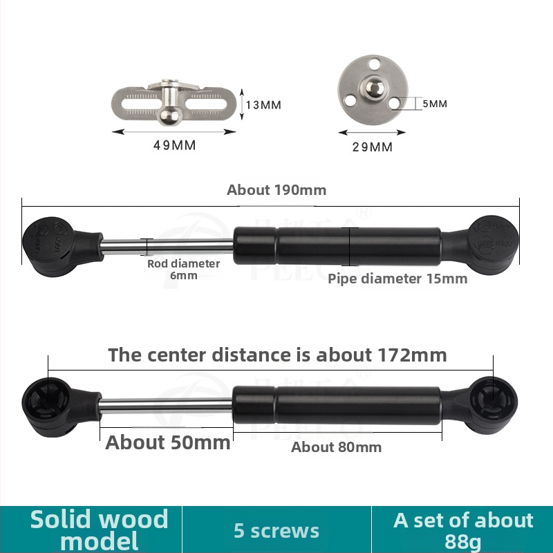 Trumpa atraminė lazdelė durims su aliuminio rėmu ir stiklo plokštėmis — Medžiaga: šaltai valdomas plienas + ABS, Gamyba: liejimas presu (die casting), Šiuolaikiškas minimalistinis stilius