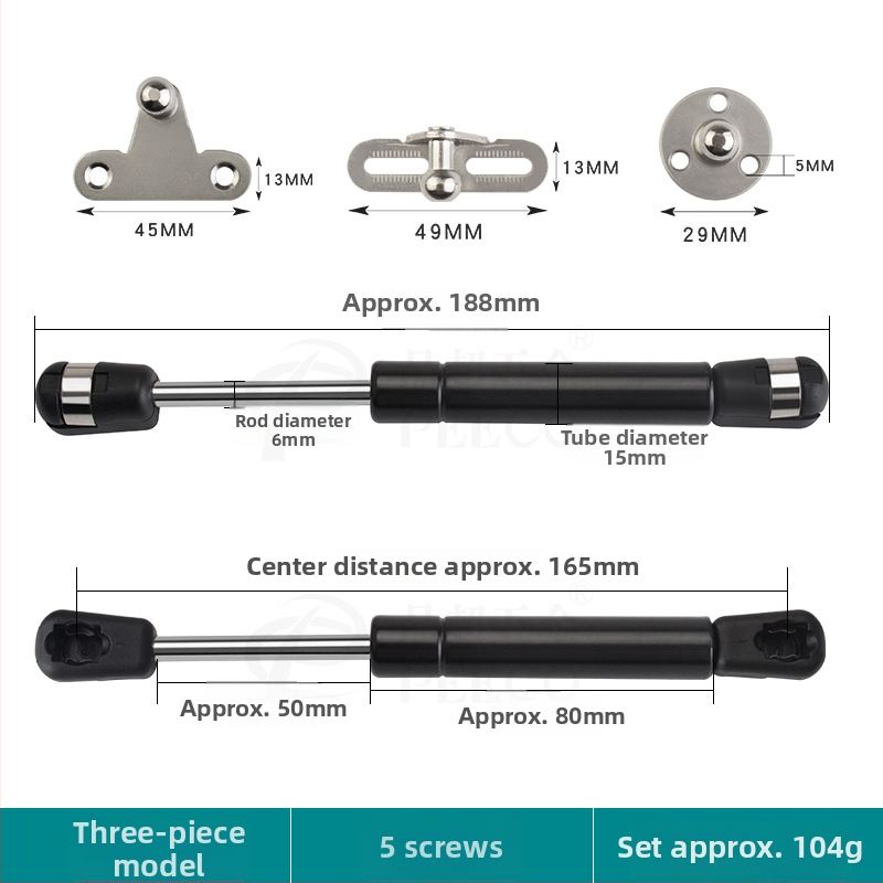 Trumpa atraminė lazdelė durims su aliuminio rėmu ir stiklo plokštėmis — Medžiaga: šaltai valdomas plienas + ABS, Gamyba: liejimas presu (die casting), Šiuolaikiškas minimalistinis stilius