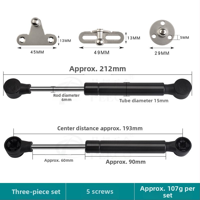 Trumpa atraminė lazdelė durims su aliuminio rėmu ir stiklo plokštėmis — Medžiaga: šaltai valdomas plienas + ABS, Gamyba: liejimas presu (die casting), Šiuolaikiškas minimalistinis stilius