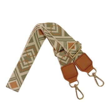 Yafderl Široka naramenica za torbe od poliestera sa geometrijskim uzorkom