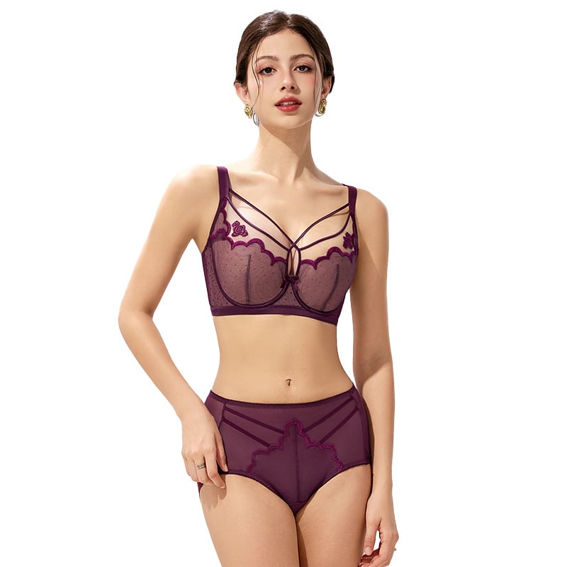 Push-up melltartó nőknek nagy mellekhez, 3/4 kosár, ultra vékony formázott kosár, nylon anyag, állítható, hátul négy soros záródás