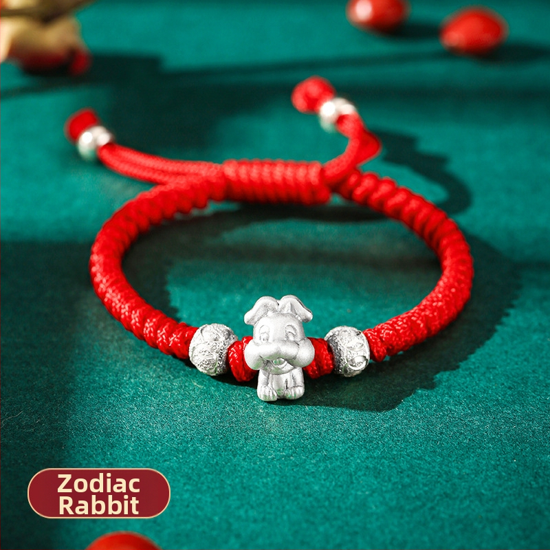 Dragon Knot karkötő, 12 jegy, kézzel készített, 999 ezüst, 3D kemény ezüst folyamat, 3-6 éves gyermekeknek