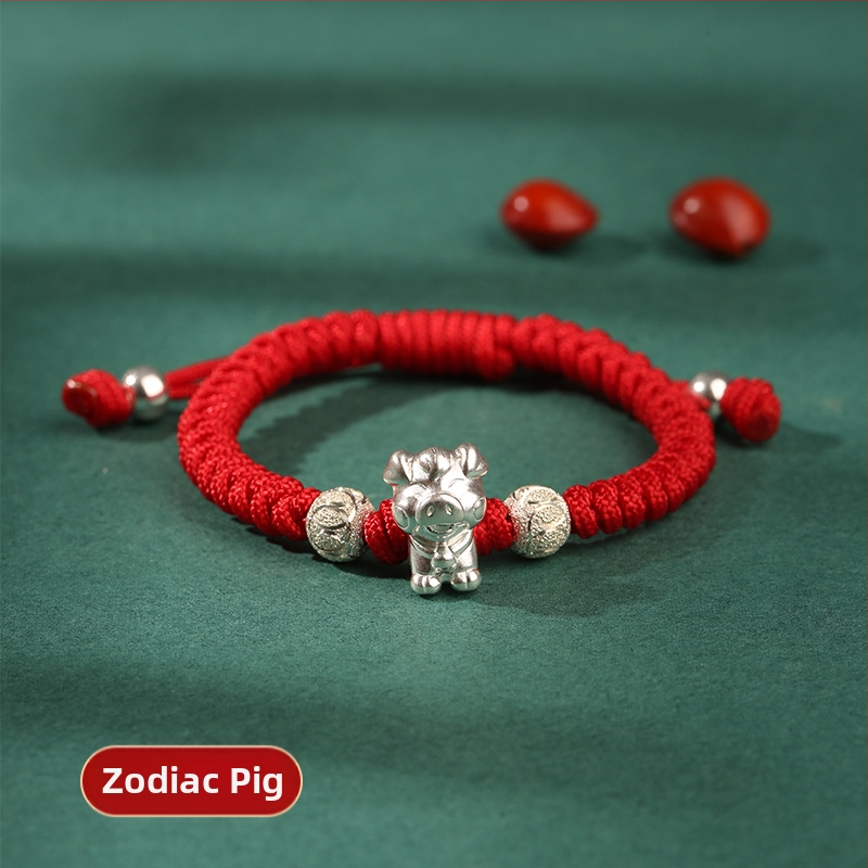 Dragon Knot karkötő, 12 jegy, kézzel készített, 999 ezüst, 3D kemény ezüst folyamat, 3-6 éves gyermekeknek