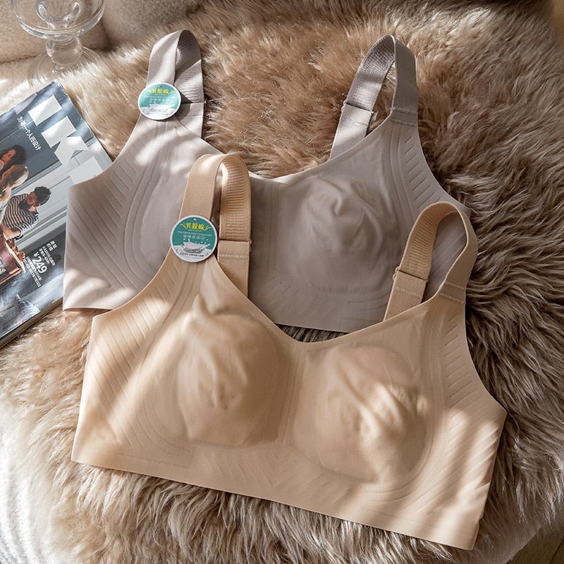 Vezeték nélküli, lélegző vékony női melltartó nagy mellekhez, könnyű és kényelmes, vékony formázott kosár, oldalsó támasz