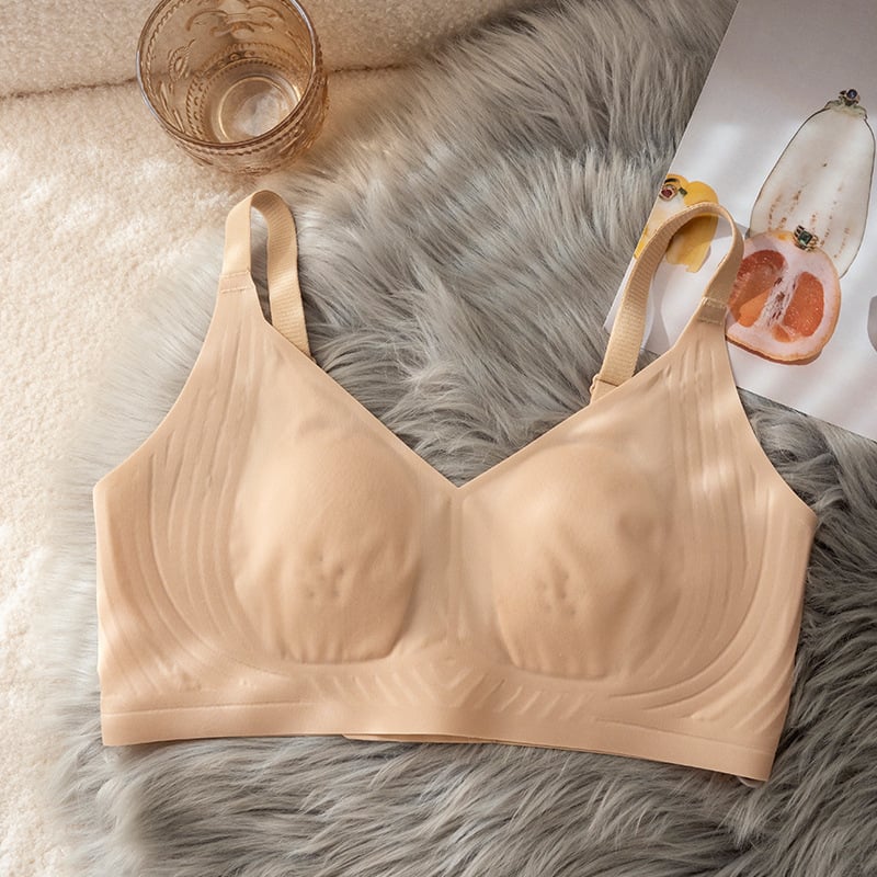 Vezeték nélküli, lélegző vékony női melltartó nagy mellekhez, könnyű és kényelmes, vékony formázott kosár, oldalsó támasz