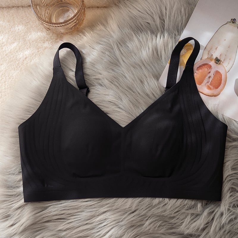Vezeték nélküli, lélegző vékony női melltartó nagy mellekhez, könnyű és kényelmes, vékony formázott kosár, oldalsó támasz