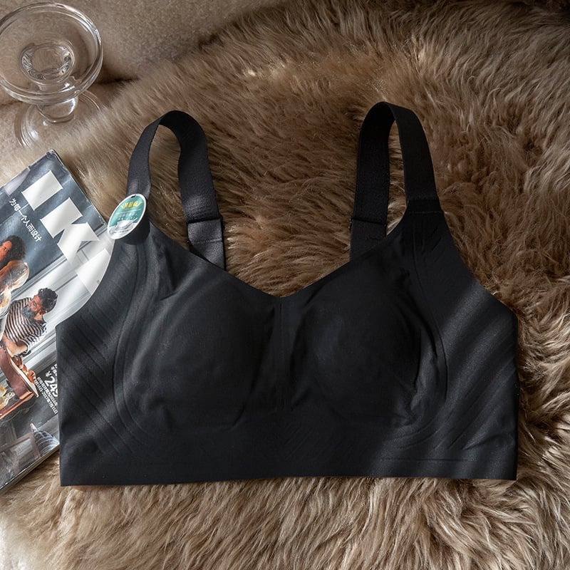 Vezeték nélküli, lélegző vékony női melltartó nagy mellekhez, könnyű és kényelmes, vékony formázott kosár, oldalsó támasz