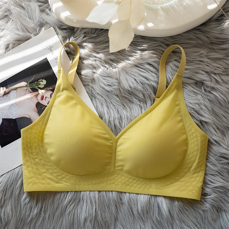 Vezeték nélküli, lélegző vékony női melltartó nagy mellekhez, könnyű és kényelmes, vékony formázott kosár, oldalsó támasz