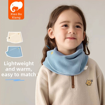 Detský šál z polárneho fleecu, japonsko-kórejský štýl, jednofarebný vzor, teplé na jeseň a zimu