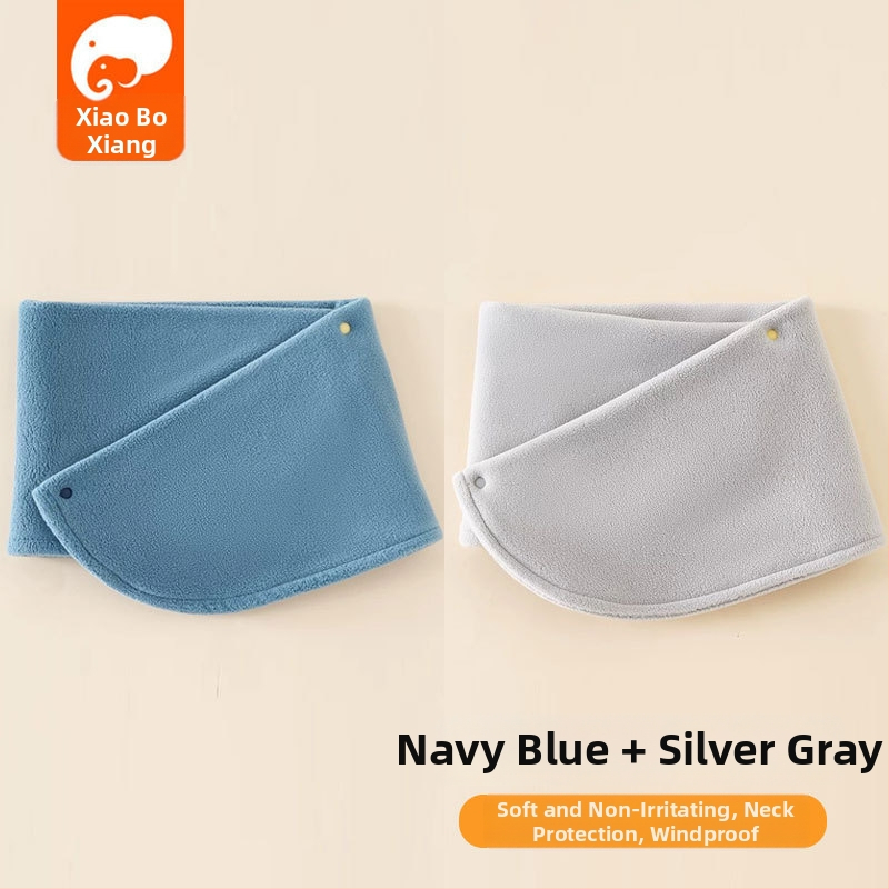 Detský šál z polárneho fleecu, japonsko-kórejský štýl, jednofarebný vzor, teplé na jeseň a zimu