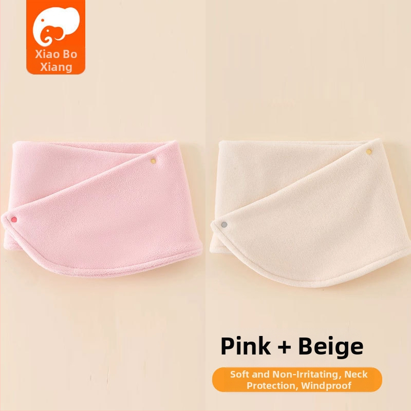 Detský šál z polárneho fleecu, japonsko-kórejský štýl, jednofarebný vzor, teplé na jeseň a zimu