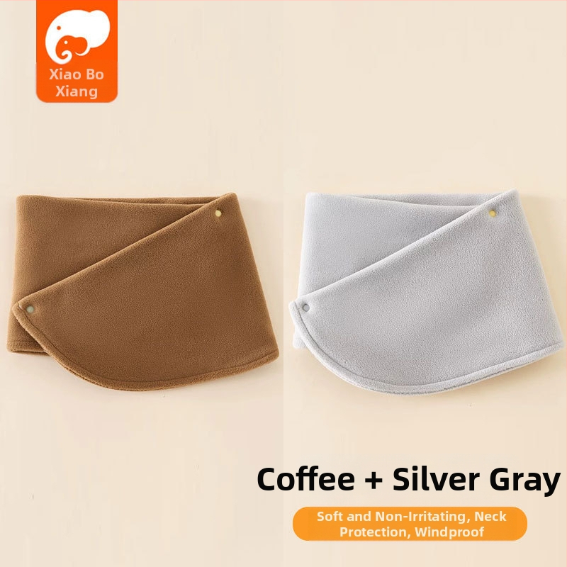 Detský šál z polárneho fleecu, japonsko-kórejský štýl, jednofarebný vzor, teplé na jeseň a zimu