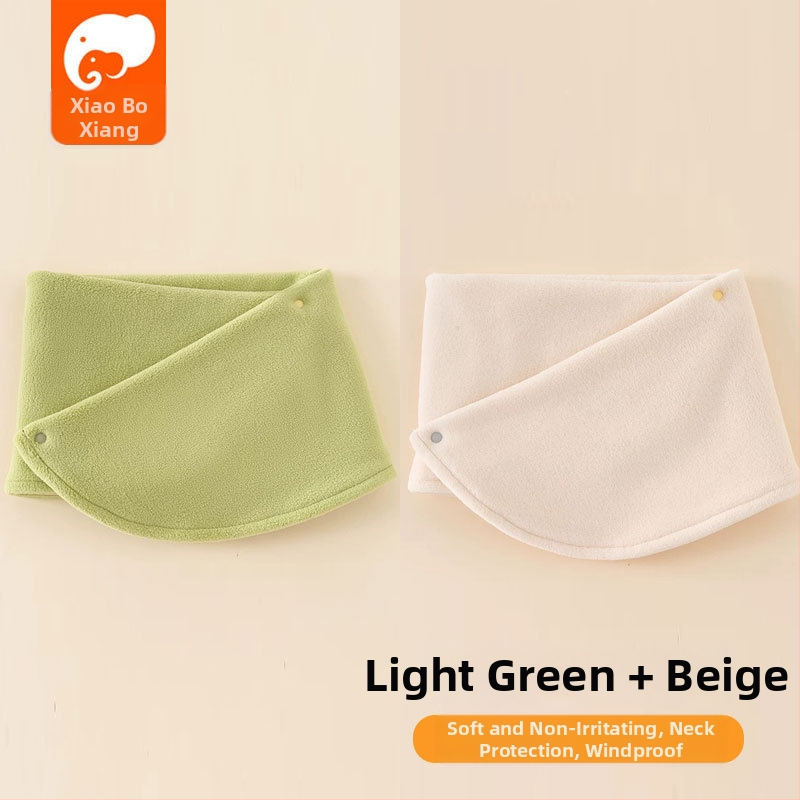 Detský šál z polárneho fleecu, japonsko-kórejský štýl, jednofarebný vzor, teplé na jeseň a zimu