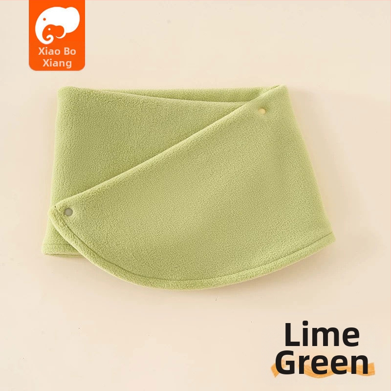 Detský šál z polárneho fleecu, japonsko-kórejský štýl, jednofarebný vzor, teplé na jeseň a zimu