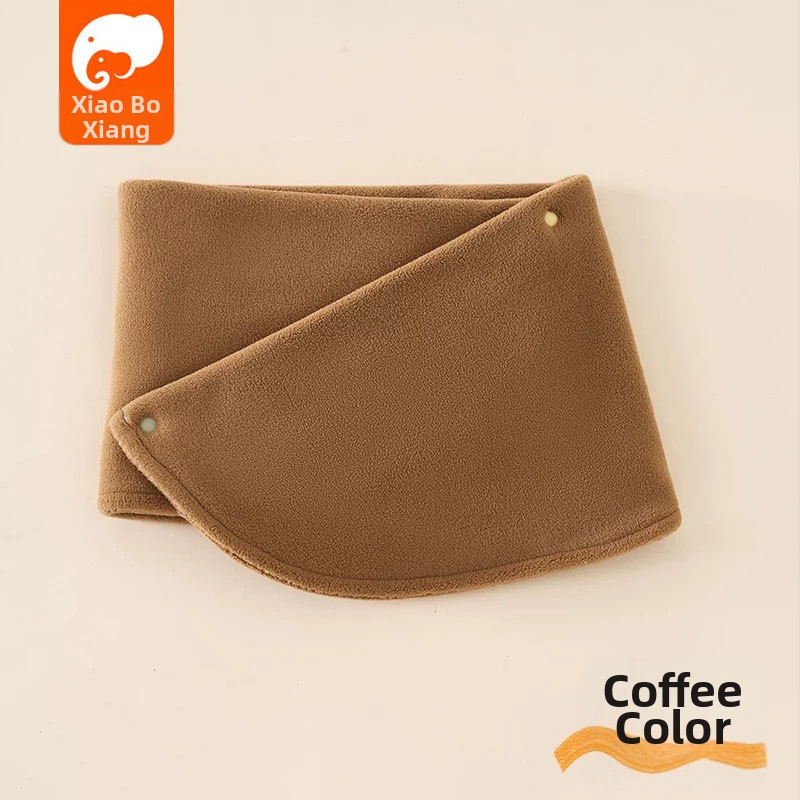 Detský šál z polárneho fleecu, japonsko-kórejský štýl, jednofarebný vzor, teplé na jeseň a zimu