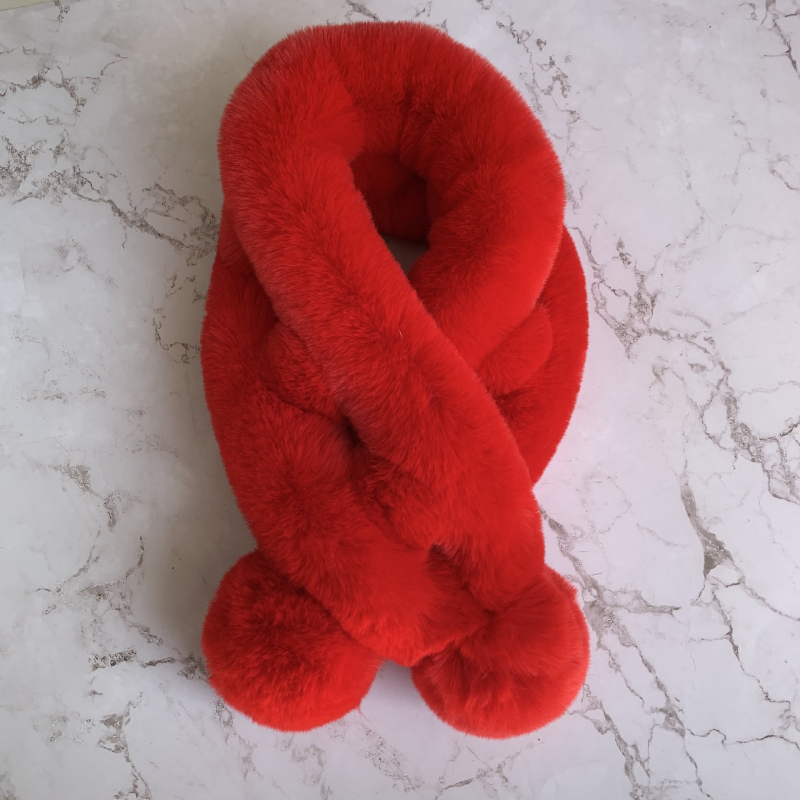 Női téli sál műnyúl szőrme, bolyhos, kézzel horgolt, önmelegítő, Yudu