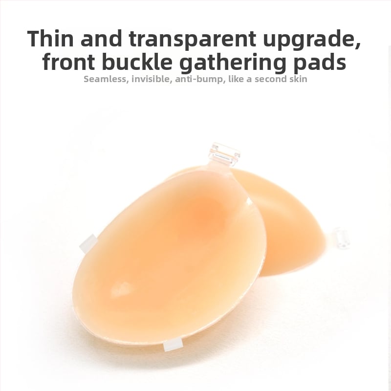 Rejtett vállpántos szilikon melltapasz, vastított push-up, kerek mellbimbó forma, Miss&hua, esküvői ruhához