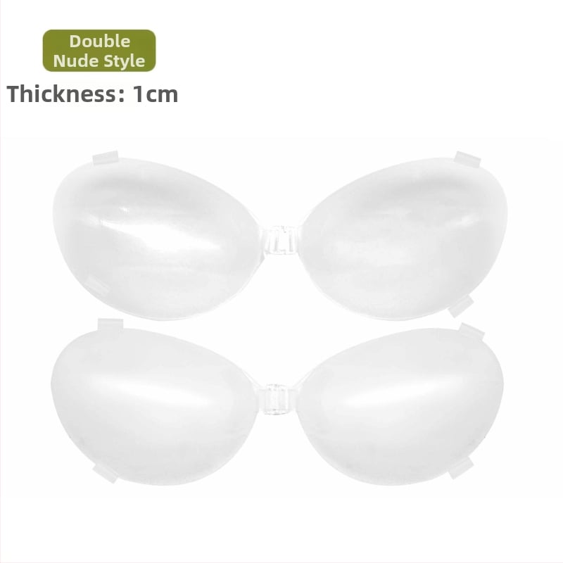 Rejtett vállpántos szilikon melltapasz, vastított push-up, kerek mellbimbó forma, Miss&hua, esküvői ruhához