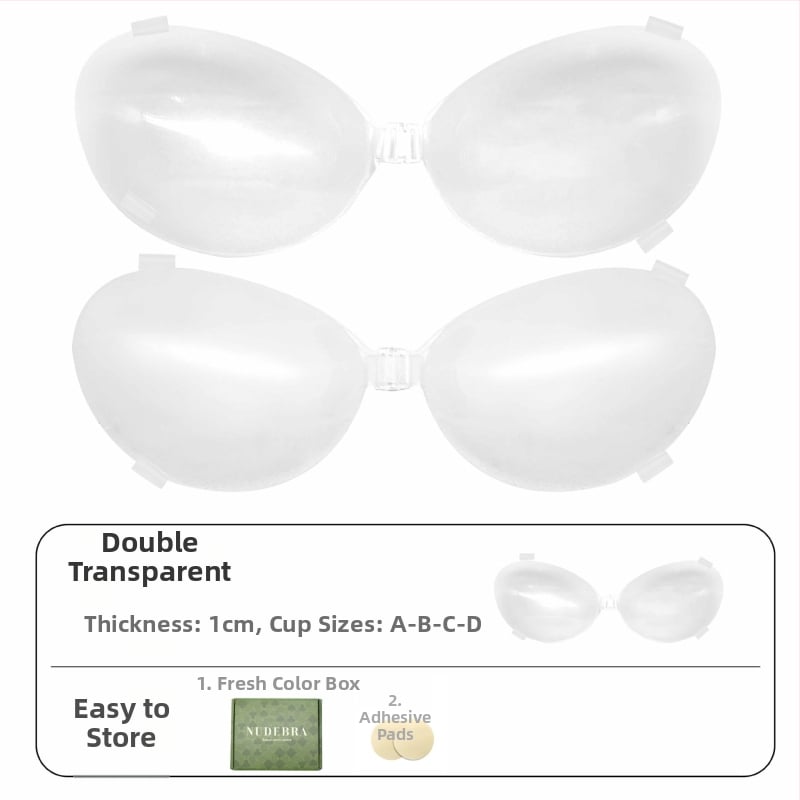 Rejtett vállpántos szilikon melltapasz, vastított push-up, kerek mellbimbó forma, Miss&hua, esküvői ruhához