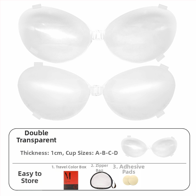 Rejtett vállpántos szilikon melltapasz, vastított push-up, kerek mellbimbó forma, Miss&hua, esküvői ruhához