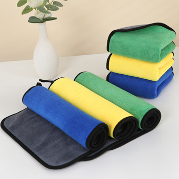 Daugiafunkcinis automobilio rankšluostis iš koralo fliso, dvipusiai stores audinys, 500–600 g, siuvimo ir velūro pabaiga