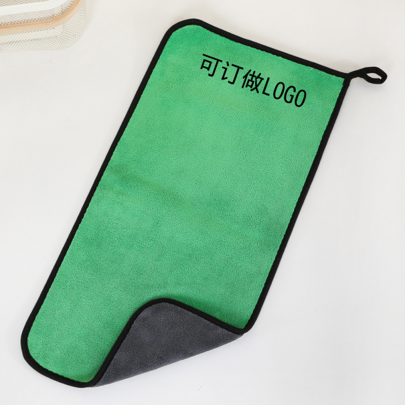 Daugiafunkcinis automobilio rankšluostis iš koralo fliso, dvipusiai stores audinys, 500–600 g, siuvimo ir velūro pabaiga