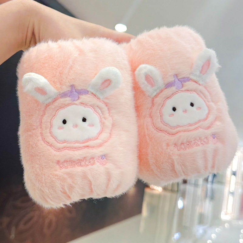 Mumu fruit pūkaini anti-netīrīšanas roku aizsargi bērniem, vecums 3–12 gadi, ziema 2025, universāls, mīļš raksts