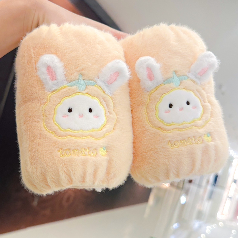 Mumu fruit pūkaini anti-netīrīšanas roku aizsargi bērniem, vecums 3–12 gadi, ziema 2025, universāls, mīļš raksts