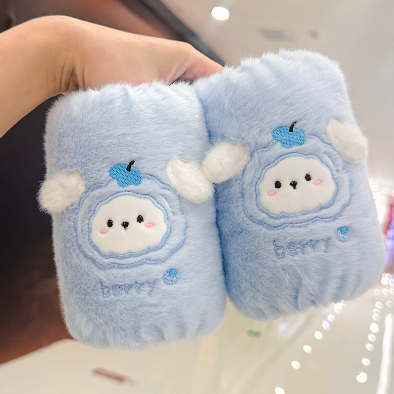 Mumu fruit pūkaini anti-netīrīšanas roku aizsargi bērniem, vecums 3–12 gadi, ziema 2025, universāls, mīļš raksts