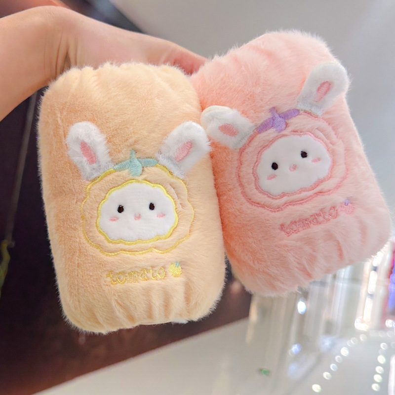 Mumu fruit pūkaini anti-netīrīšanas roku aizsargi bērniem, vecums 3–12 gadi, ziema 2025, universāls, mīļš raksts