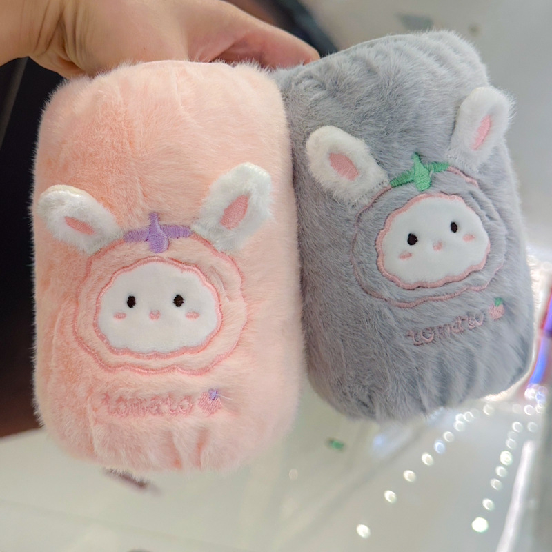 Mumu fruit pūkaini anti-netīrīšanas roku aizsargi bērniem, vecums 3–12 gadi, ziema 2025, universāls, mīļš raksts