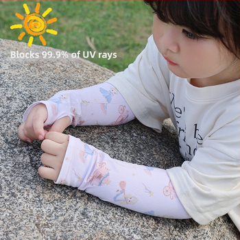 Bērnu UV aizsargpiedurknes, elpojošas ar karikatūras dizainu, nailons, unisex, vecums 1–13 gadi, vasara, ziema, rudens