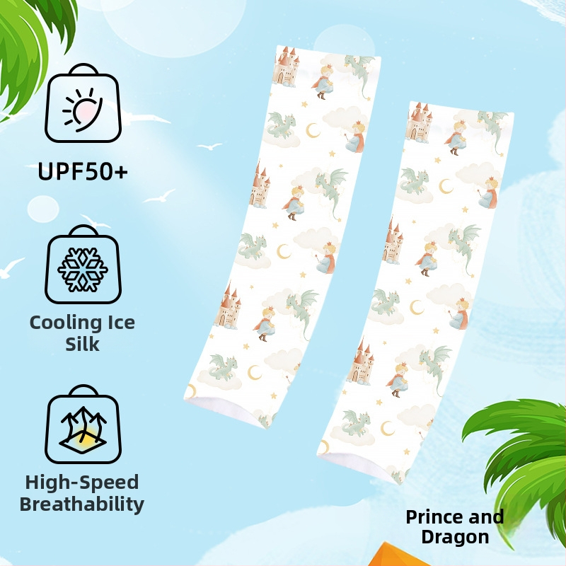 Bērnu UV aizsargpiedurknes, elpojošas ar karikatūras dizainu, nailons, unisex, vecums 1–13 gadi, vasara, ziema, rudens