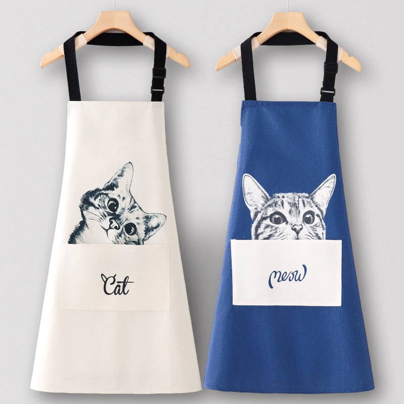 Bez rukava platnena kuhinjska pregača za kuhinju i catering – prozračna, otporna na prljanje, motiv crtić