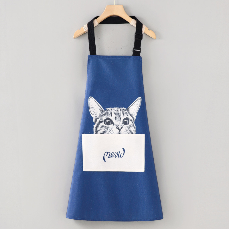 Bez rukava platnena kuhinjska pregača za kuhinju i catering – prozračna, otporna na prljanje, motiv crtić