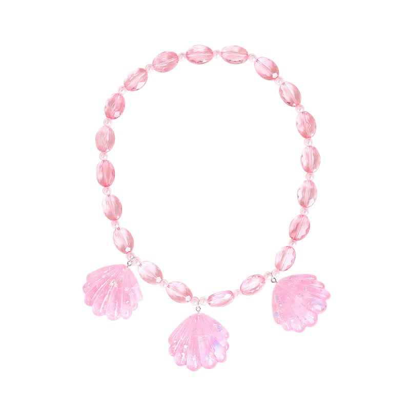 Shell mermaid karoliai ir auskarų komplektas vaikams, plastiko/resino papuošalai, amžius 3–10 m., 2023 m. vasara