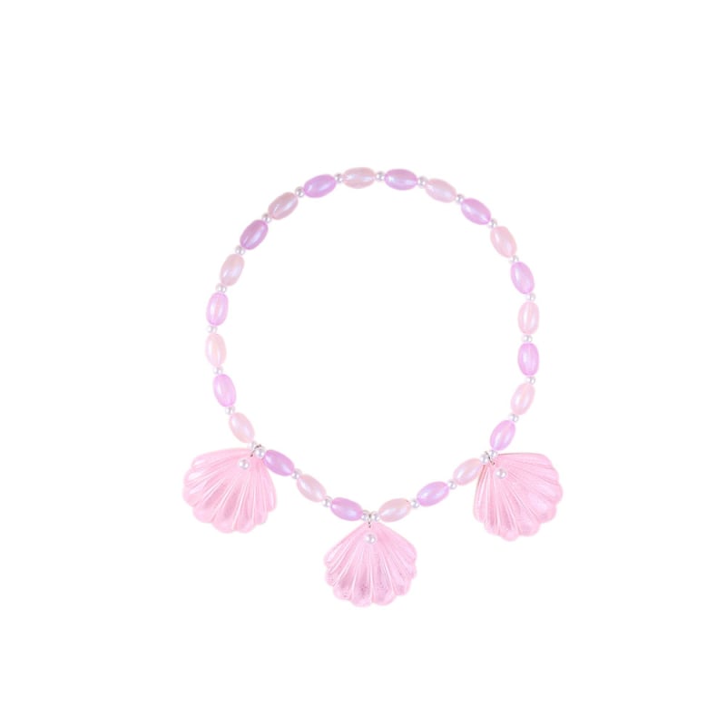 Shell mermaid karoliai ir auskarų komplektas vaikams, plastiko/resino papuošalai, amžius 3–10 m., 2023 m. vasara