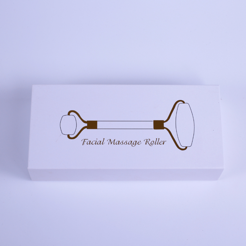 Σετ ρολέρ από ροζ χαλαζία με διπλή κεφαλή, σε σχήμα καρδιάς για μασάζ προσώπου